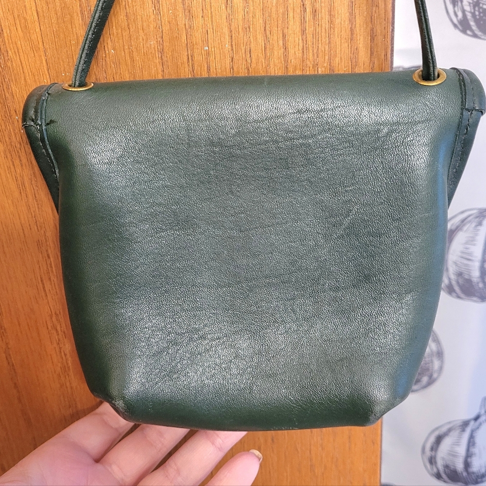 Vintage Coach Green Leather Everett Mini Crossbody Bag - Picture 6 of 10